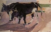 Joaquin Sorolla Bull Project oil painting artist